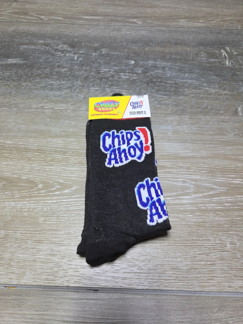 Crazy Socks 5 Pair Crew Sock Lot Food Logos Men's Shoe Size 6-12